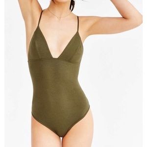 Olive Triangle Bodysuit